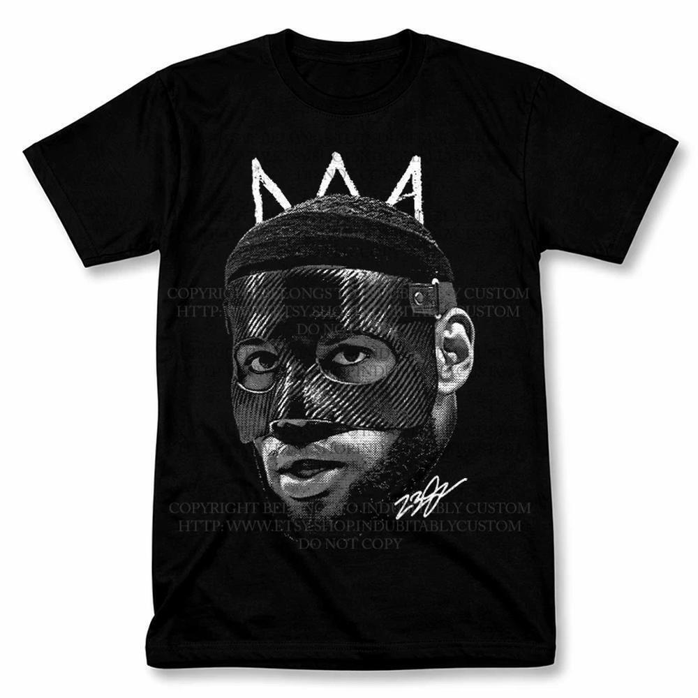 Lebron James King James Mask Graphic T Shirt Style Basketball Fan Tee